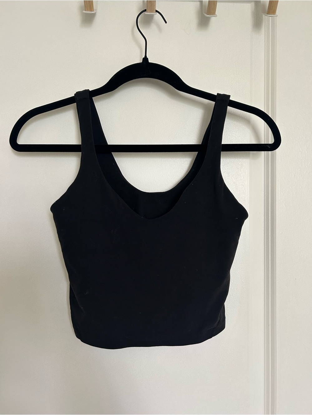 lululemon athletica Black V-Neck Tank Crop Top